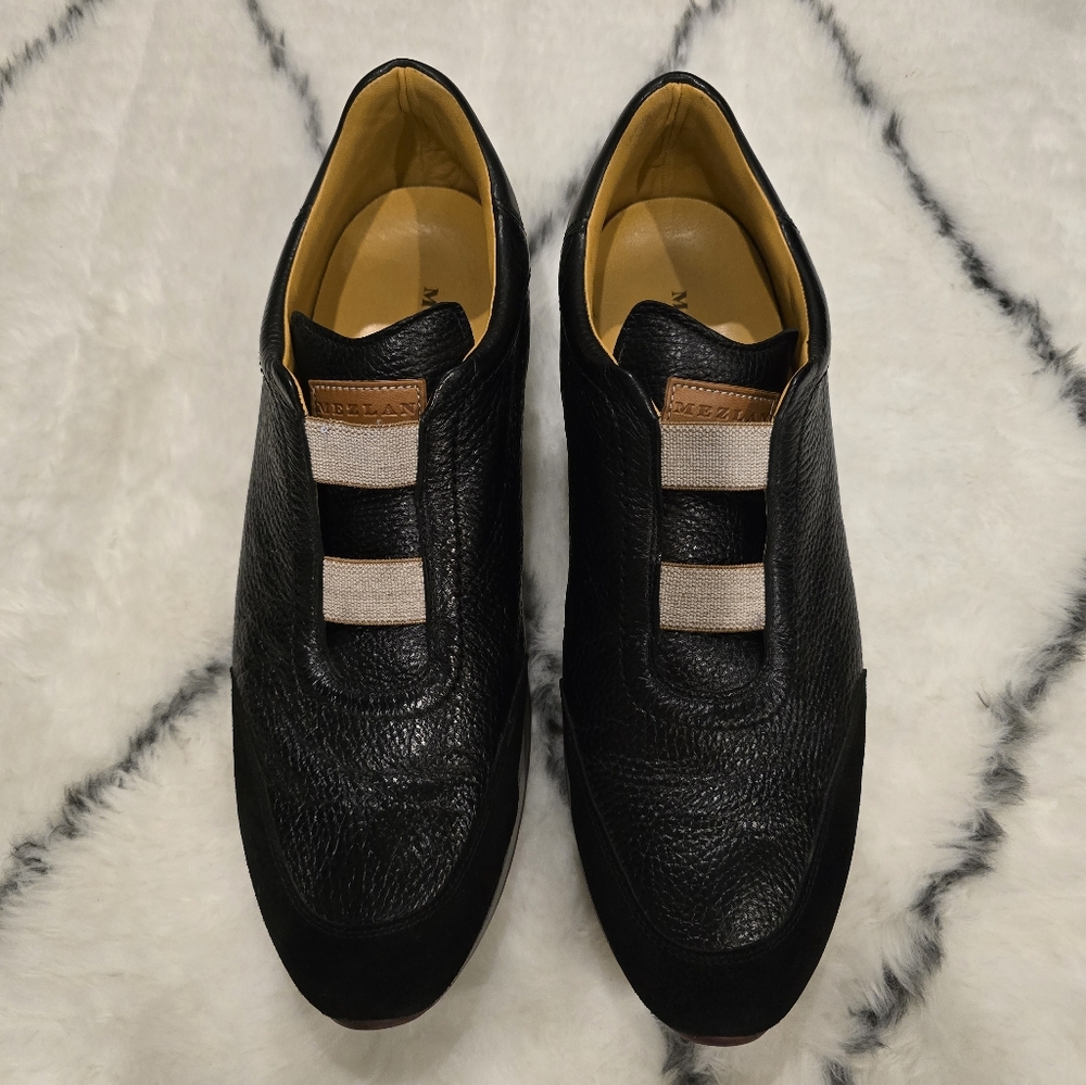Mezlan Marathon Slip On Sneakers Black
